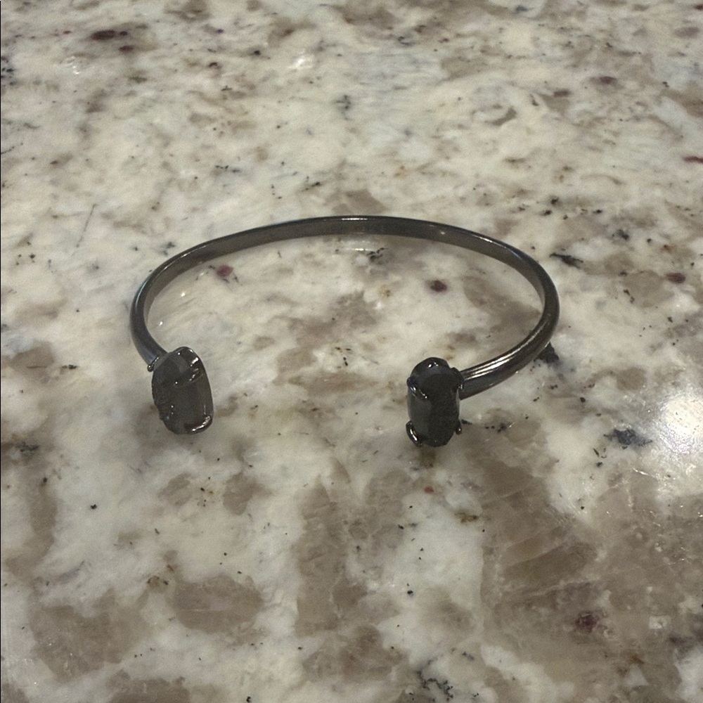 Kendra Scott Black Stone Open Cuff Bracelet